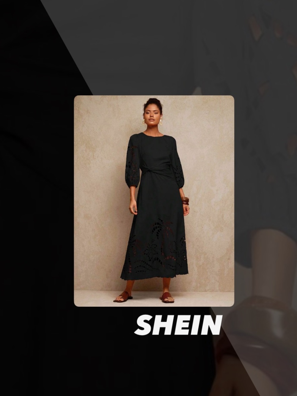 EUC SHEIN Laser Engraved Dress